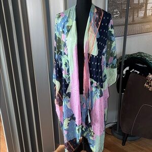 Colorful Floral Swim Kimono